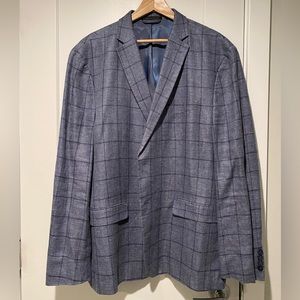 Ralph Lauren window pane linen blazer (48R)